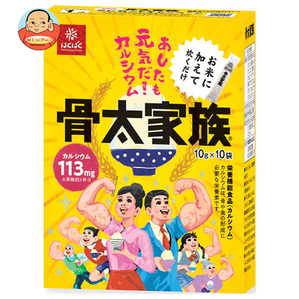 [ポイント5倍！5/27(火)1時59分まで全品対象エントリー&購入]はくばく 骨太家族 100g(10g×10袋)×12袋入×(2ケース)｜ 送料無料 一般食品 麦 袋