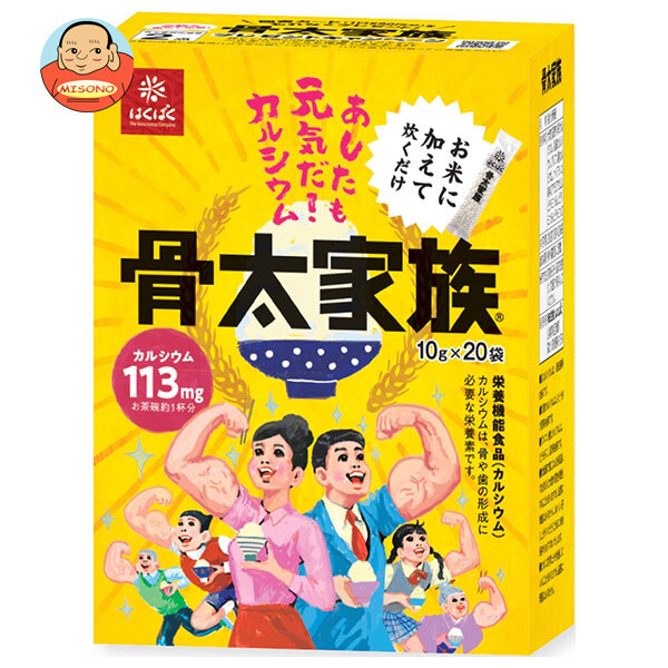 [ポイント5倍！5/27(火)1時59分まで全品対象エントリー&購入]はくばく 骨太家族 200g(10g×20袋)×6袋入｜ 送料無料 一般食品 麦 袋