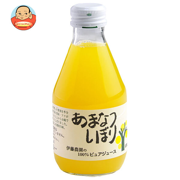 伊藤農園 100%ピュアジュース あまなつ 180ml瓶×30本入×(2ケース)｜ 送料無料 果実飲料 果汁100% みかん 瓶