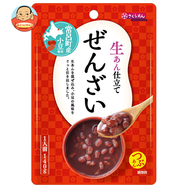 谷尾食糧工業 さくらあん 生あん仕立て ぜんざい 140g×12袋入×(2ケース)｜ 送料無料 お菓子 和菓子 ぜんざい | 飲料 食品専門店  味園サポート