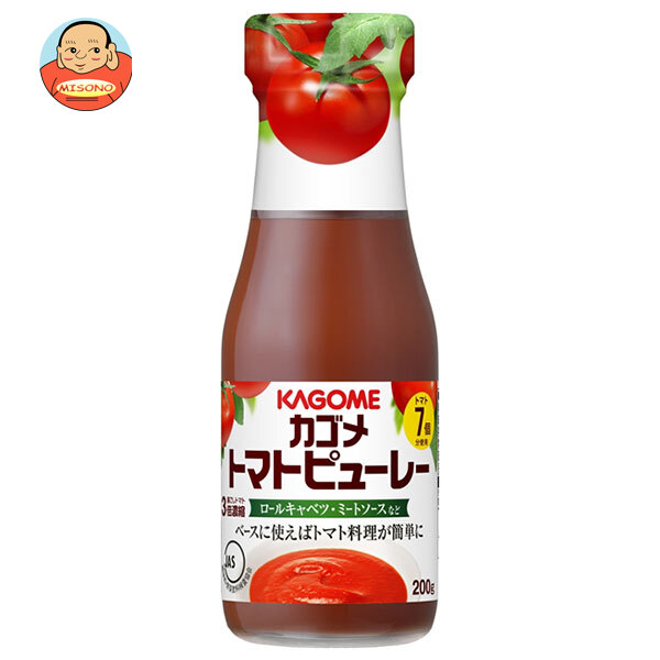 [ポイント5倍！5/27(火)1時59分まで全品対象エントリー&購入]カゴメ カゴメ トマトピューレー 200g瓶×40本入｜ 送料無料  食塩無添加 カゴメ トマト 無添加 ピューレ