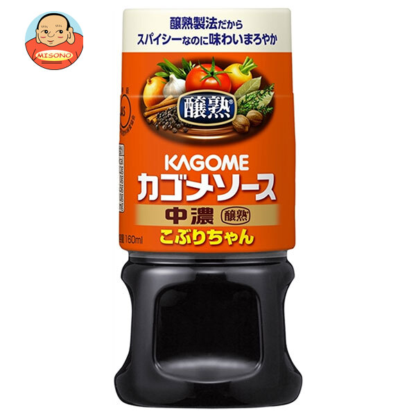 カゴメ 醸熟ソース こぶりちゃん 中濃 160ml×30本入｜ 送料無料 一般食品 調味料 ソース