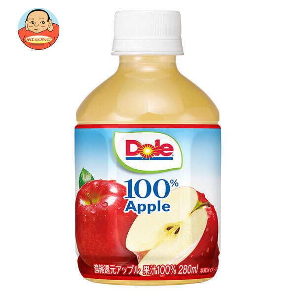 楽天市場】大塚食品 Dole アップル 100% 280mlペットボトル×24本入