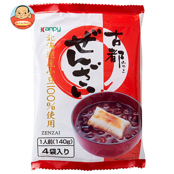 [ポイント5倍！4/17(金)9時59分まで全品対象エントリー&購入]カンピー 古都ぜんざい 560g(140g×4袋)×12袋入｜ 送料無料 和菓子 お汁粉 北海道産 小豆