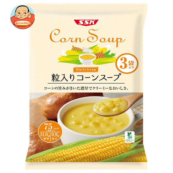 SSK Daily Soup(デイリースープ) 粒入りコーンスープ 160g×3袋×20袋入×(2ケース)｜ 送料無料 コーンスープ レトルト 粒入り コーン