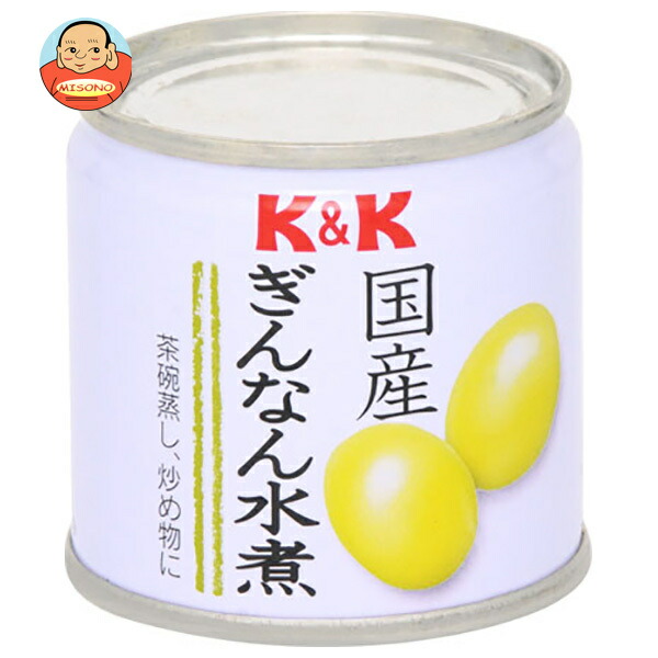 国分 K&K 国産 ぎんなん水煮 85g×6個入×(2ケース) メーカー 問屋直送｜ 送料無料 おつまみ 缶詰 豆