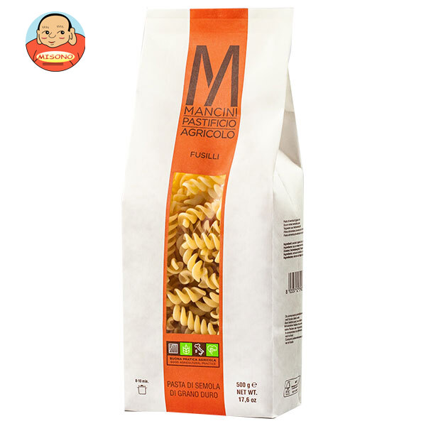 モンテ物産 マンチーニ フジッリ 500g&times;12袋入&times;(2ケース)｜ 送料無料 乾麺 マカロニ｜飲料 食品専門店 味園サポート