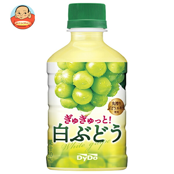 ダイドー ぎゅぎゅっと!白ぶどう 280mlペットボトル×24本入×(2ケース)｜ 送料無料 ぶどう グレープ ジュース クエン酸 果汁