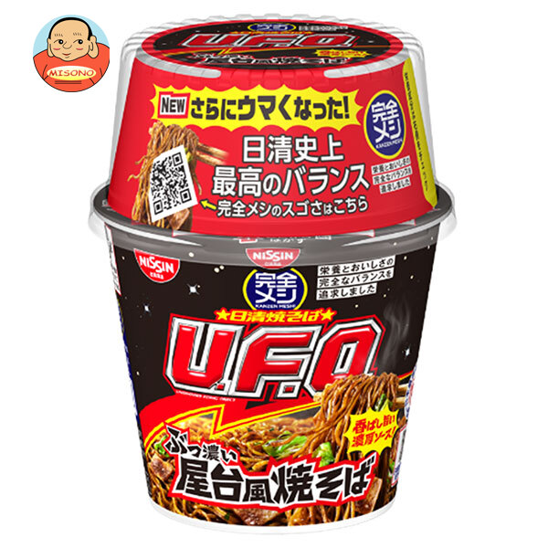 日清食品 完全メシ 日清焼そばU.F.O ぶっ濃い屋台風焼そば 123g×6個入×(2ケース)｜ 送料無料 インスタント食品 焼そば ユーフォー UFO