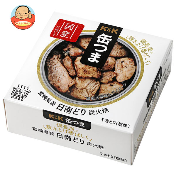 [ポイント5倍！4/17(金)9時59分まで全品対象エントリー&購入]国分 K&K 缶つま 宮崎県産 日南どり炭火焼 45g×6個入×(2ケース) メーカー 問屋直送｜ 送料無料 缶詰 つまみ おかず 焼き鳥 やきとり