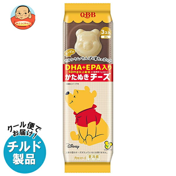 QBB くまのプーさんかたぬきチーズ DHA・EPA入り 30g×6袋入×(2ケース) チルド 冷蔵品｜ 送料無料 チルド商品 チーズ 六甲バター 乳製品画像
