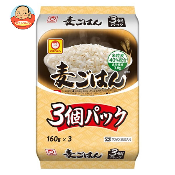 [ポイント5倍！4/17(金)9時59分まで全品対象エントリー&購入]東洋水産 麦ごはん 3個パック (160g×3個)×8個入｜ 送料無料 パックごはん レトルトご飯 ごはん 麦ごはん