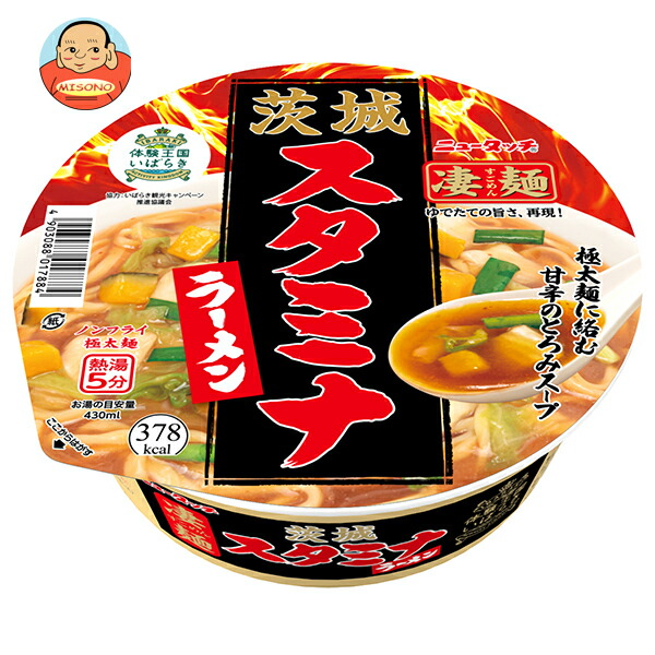 ヤマダイ ニュータッチ 凄麺 茨城スタミナラーメン 115g×12個入｜ 送料無料 インスタント食品 カップめん カップラーメン画像