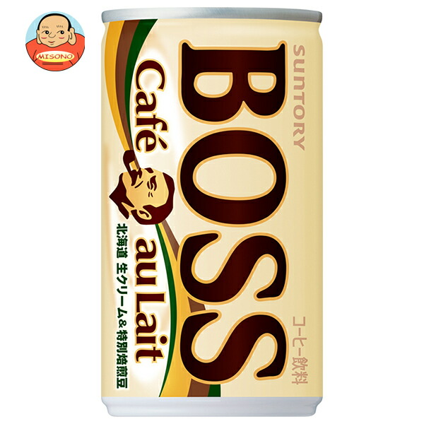 サントリー BOSS(ボス) カフェオレ 185g缶×30本入×(2ケース)｜ 送料無料 珈琲 コーヒー カフェオレ 缶コーヒー