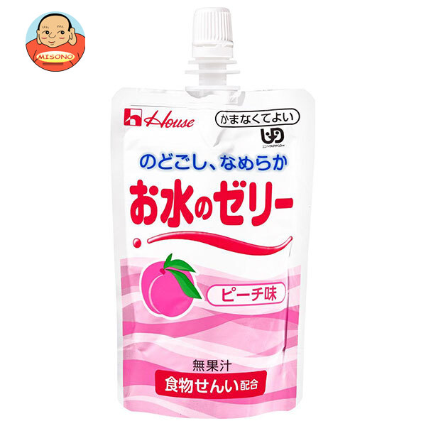 [ポイント5倍！7/26(日)1時59分まで全品対象エントリー&購入]ハウス食品 お水のゼリー ピーチ味 120g&times;40本入&times;(2ケース)｜ 送料無料 ゼリー ゼリー飲料 ダイエット 介護 食物繊維 水分補給 熱中症対策 かまなくてよい｜飲料 食品専門店 味園サポート