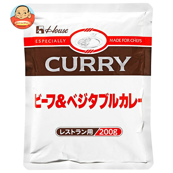 [ポイント5倍！7/26(日)1時59分まで全品対象エントリー&購入]ハウス食品 ビーフ&ベジタブルカレー 200g&times;30袋入&times;(2ケース)｜ 送料無料 カレー レトルト 野菜カレー ビーフカレー｜飲料 食品専門店 味園サポート
