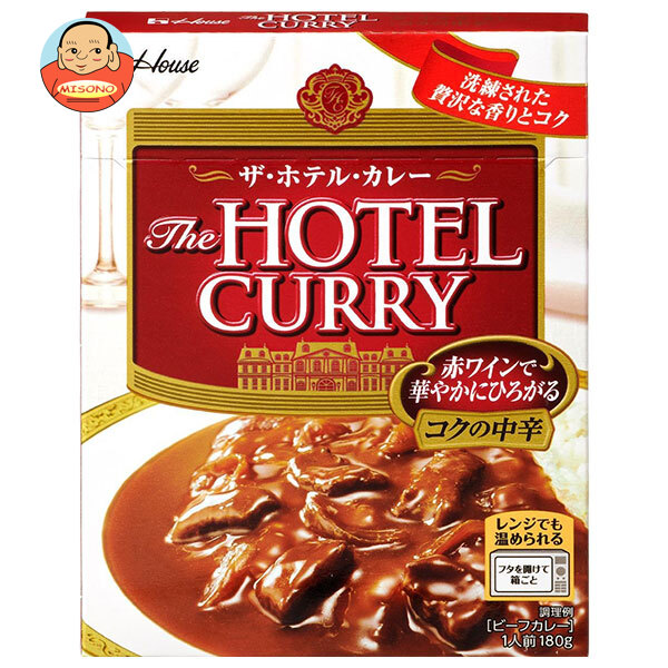 [ポイント5倍！7/26(日)1時59分まで全品対象エントリー&購入]ハウス食品 ザ・ホテル・カレー コクの中辛 180g&times;30個入&times;(2ケース)｜ 送料無料 カレー レトルト 中辛｜飲料 食品専門店 味園サポート