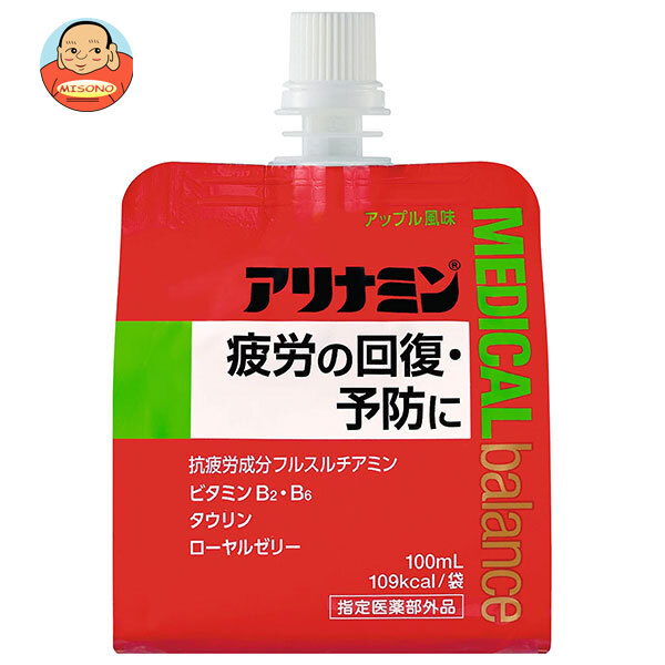 [ポイント5倍！7/26(日)1時59分まで全品対象エントリー&購入]アリナミン製薬 アリナミン メディカルバランス アップル風味 100mlパウチ&times;36本入&times;(2ケース)｜ 送料無料 医薬部外品 栄養ドリンク 疲労回復 ゼリー飲料｜飲料 食品専門店 味園サポート