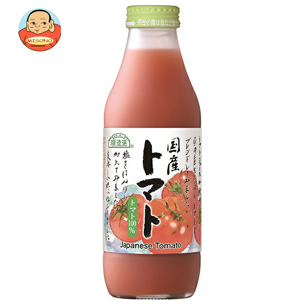 [ポイント5倍！7/26(日)1時59分まで全品対象エントリー&購入]マルカイコーポレーション 順造選 国産トマト 500ml瓶&times;12本入&times;(2ケース)｜ 送料無料 トマトジュース とまと 野菜ジュース 国産トマト 100%｜飲料 食品専門店 味園サポート