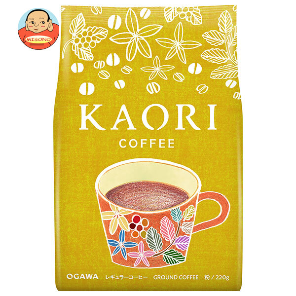 [ポイント5倍！4/10(金)1時59分まで全品対象エントリー&購入]小川珈琲 カオリ コーヒー(粉) 220g×12袋入×(2ケース)｜ 送料無料 嗜好品 珈琲 コーヒー 珈琲豆 コーヒー豆 ブレンドコーヒー レギュラー
