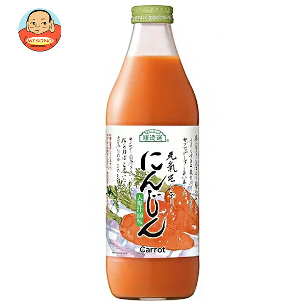 マルカイ 順造選 にんじん 1000ml瓶&times;12(6&times;2)本入｜ 送料無料 にんじんジュース 野菜ジュース にんじん キャロット 野菜｜飲料 食品専門店 味園サポート