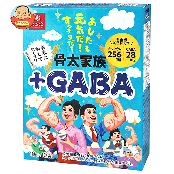 [ポイント5倍！4/10(金)1時59分まで全品対象エントリー&購入]はくばく 骨太家族 +GABA 100g(10g×10袋)×12個入×(2ケース)｜ 送料無料 一般食品 麦 栄養機能食品 カルシウム
