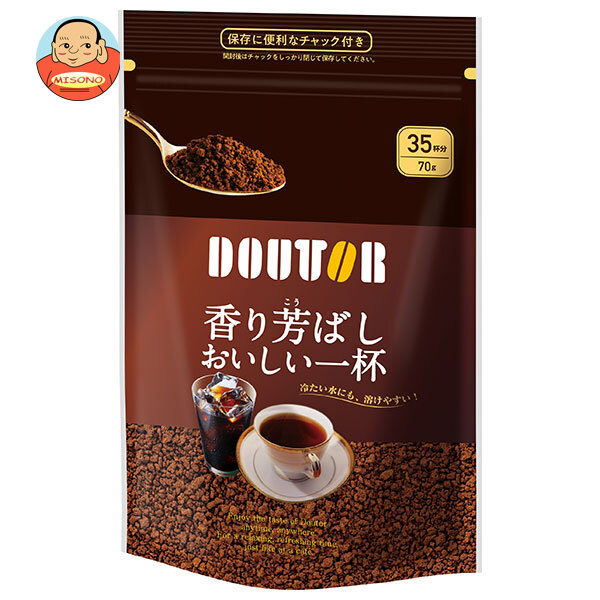 [ポイント5倍！7/26(日)1時59分まで全品対象エントリー&購入]ドトールコーヒー 香り芳ばしおいしい一杯 70g袋&times;24袋入&times;(2ケース)｜ 送料無料 嗜好品 インスタントコーヒー 珈琲 袋｜飲料 食品専門店 味園サポート
