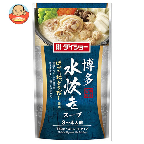 [ポイント5倍！4/10(金)1時59分まで全品対象エントリー&購入]ダイショー 博多水炊きスープ 750g×10袋入×(2ケース)｜ 送料無料 水炊き 鍋 スープ だし 鶏がらスープ 調味料