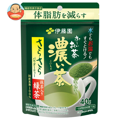 伊藤園 お～いお茶 さらさら抹茶入り濃い茶 40g×6袋入×(2ケース)｜ 送料無料 緑茶 抹茶 粉末 インスタント 嗜好品