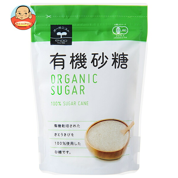 遠藤製餡 有機砂糖 400g×24袋入×(2ケース)｜ 送料無料 調味料 砂糖 シュガー お菓子作り
