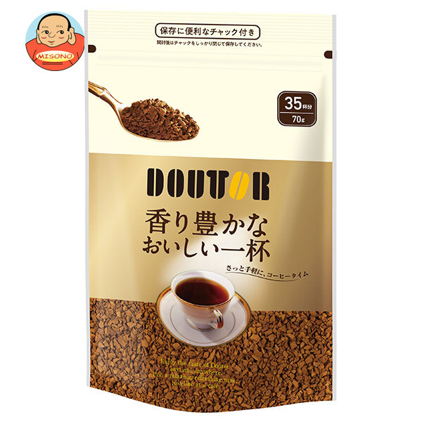 [ポイント5倍！4/10(金)1時59分まで全品対象エントリー&購入]ドトールコーヒー 香り豊かなおいしい一杯 70g袋×24袋入｜ 送料無料 嗜好品 インスタントコーヒー 珈琲