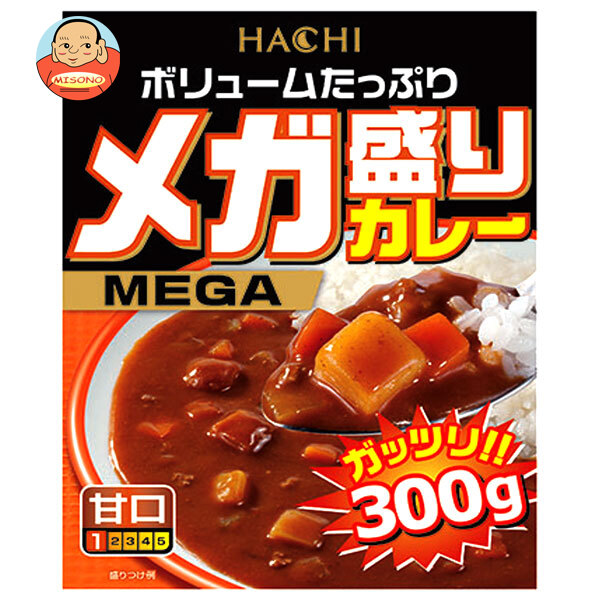 ハチ食品 メガ盛りカレー 甘口 300g×22個入×(2ケース)｜ 送料無料 レトルトカレー 甘口カレー カレー レトルト ひき肉