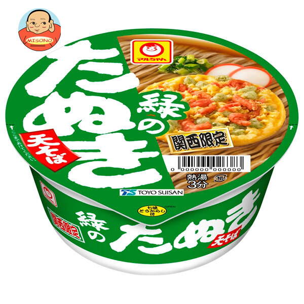 楽天市場】東洋水産 マルちゃん 緑のまめたぬき天そば（西向け） 45g