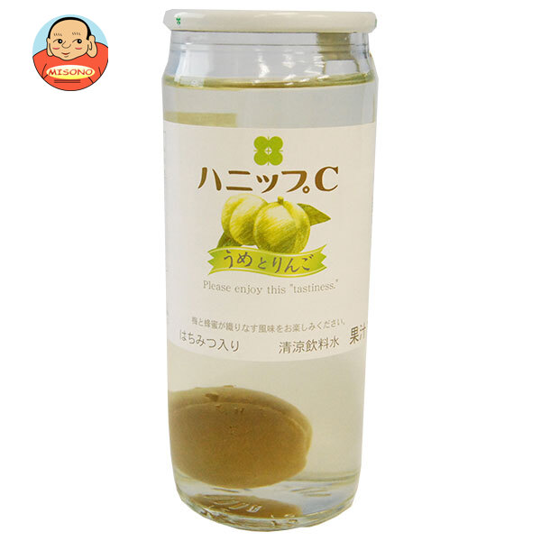 プラム食品 ハニップC うめとりんご 200g瓶×15本入×(2ケース)｜ 送料無料 梅 ジュース 果汁 うめ うめとりんご 紀州梅 はちみつドリンク ビタミン