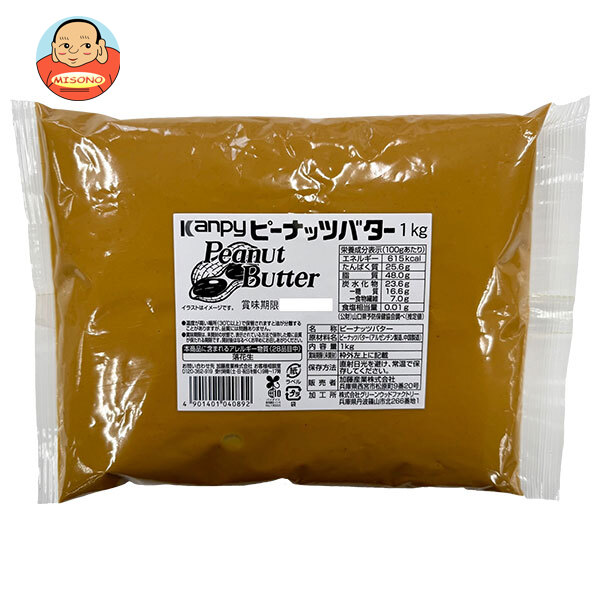 [ポイント5倍！4/10(金)1時59分まで全品対象エントリー&購入]カンピー ピーナッツバター 無糖 1kg×6個入×(2ケース)｜ 送料無料 ピーナッツバター 無糖 無塩 業務用 無添加 料理用 砂糖不使用 スプレッド無糖