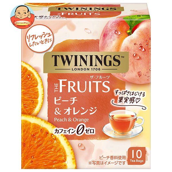[ポイント5倍！7/26(日)1時59分まで全品対象エントリー&購入]片岡物産 トワイニング THE FRUITS(ザ・フルーツ)ピーチ&オレンジ 10袋&times;24個入&times;(2ケース)｜ 送料無料 紅茶 TWININGS ティーバッグ インスタント 紅茶｜飲料 食品専門店 味園サポート