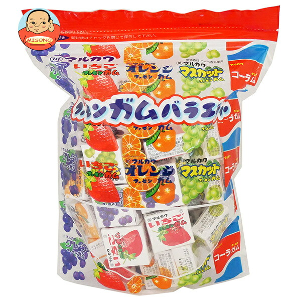 [ポイント5倍！7/26(日)1時59分まで全品対象エントリー&購入]丸川製菓 フーセンガム バラエティー 50個&times;10袋入&times;(2ケース)｜ 送料無料 菓子 駄菓子 詰め合わせ アソート オレンジ グレープ いちご マスカット コーラ｜飲料 食品専門店 味園サポート