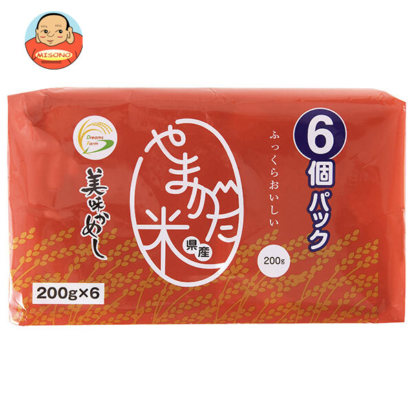 [ポイント5倍！4/10(金)1時59分まで全品対象エントリー&購入]ドリームズファーム 美味かめし 山形県産米 (200g×6P)×6個入×(2ケース)｜ 送料無料 一般食品 レトルト食品 ご飯 国産