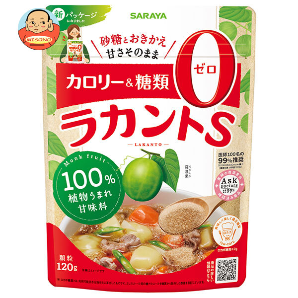 [ポイント5倍！4/10(金)1時59分まで全品対象エントリー&購入]サラヤ ラカントS 顆粒 120g×24袋入｜ 送料無料 ゼロカロリー 糖類ゼロ 甘味料 顆粒