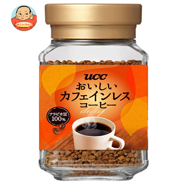 UCC おいしいカフェインレスコーヒー 45g瓶×12個入｜ 送料無料 嗜好品 コーヒー 珈琲 インスタントコーヒー