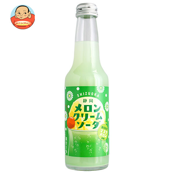 [ポイント5倍！4/10(金)1時59分まで全品対象エントリー&購入]木村飲料 静岡メロンクリームソーダ 250ml瓶×24本入｜ 送料無料 炭酸 ソーダ サイダー メロン