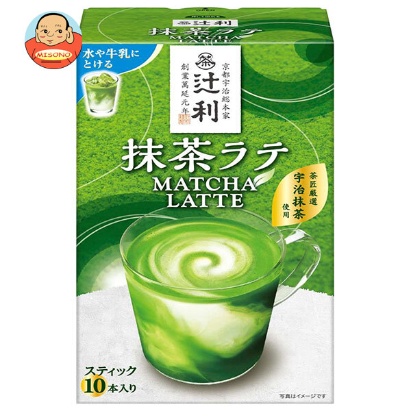[ポイント5倍！4/17(金)9時59分まで全品対象エントリー&購入]片岡物産 辻利抹茶ラテ (13g×10本)×32箱入×(2ケース)｜ 送料無料 嗜好品 粉末ドリンク 抹茶 インスタント
