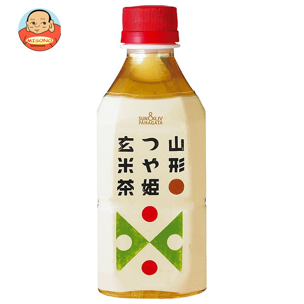 山形食品 山形つや姫玄米茶 350mlPET×24本入×(2ケース)｜ 送料無料 茶飲料 玄米茶 PET