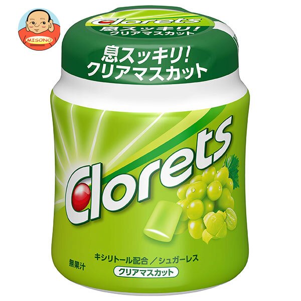 [ポイント5倍！7/26(日)1時59分まで全品対象エントリー&購入]モンデリーズ・ジャパン クロレッツXP クリアマスカットボトル 130g&times;6個入&times;(2ケース)｜ 送料無料 お菓子 ガム シュガーレス キシリトール配合 マスカット｜飲料 食品専門店 味園サポート