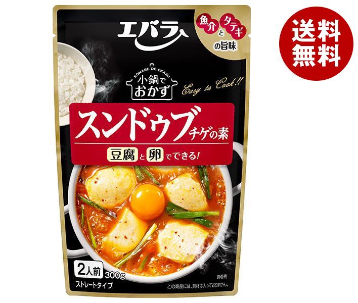[ポイント5倍！4/10(金)1時59分まで全品対象エントリー&購入]エバラ食品 小鍋でおかず スンドゥブチゲの素 300g×12袋入×(2ケース)｜ 送料無料 調味料 スープ チゲ