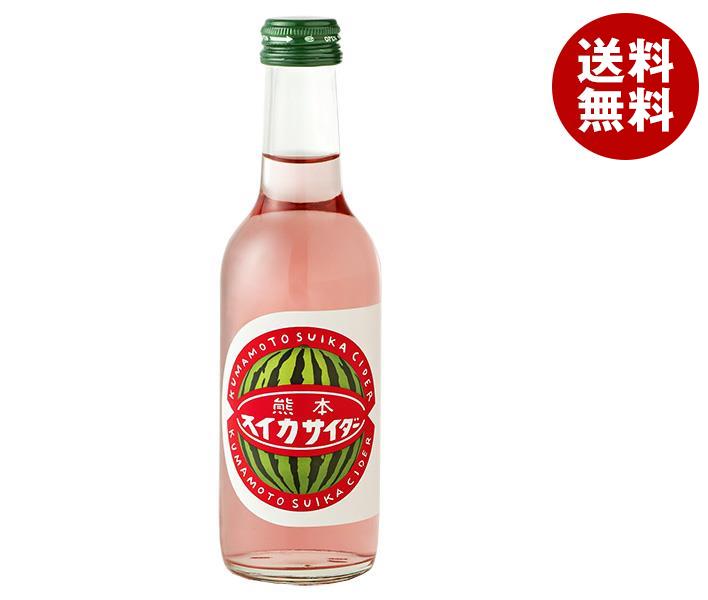 友桝飲料 熊本すいかサイダー 245ml瓶×24本入×(2ケース)｜ 送料無料 サイダー ソーダ 炭酸 スパークリング スイカ 果汁