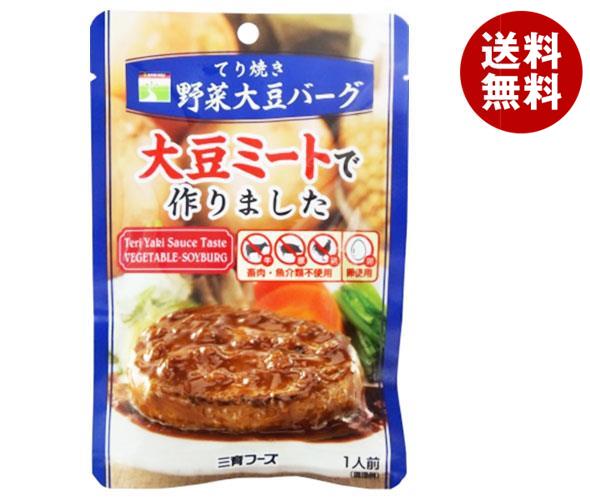 三育フーズ てり焼き野菜大豆バーグ 100g×15袋入×(2ケース)｜ 送料無料 一般食品 大豆ミート 照り焼きハンバーグ 惣菜