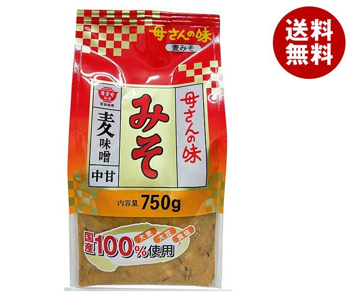 ファッション ますやみそ 香る母さんの味 麦みそ 750g 12袋入