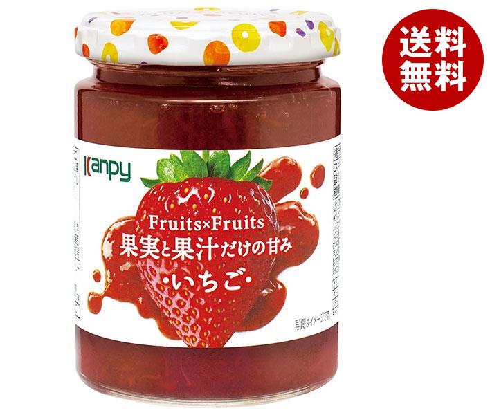 [ポイント5倍！4/10(金)1時59分まで全品対象エントリー&購入]カンピー Fuits×Fruits いちご 260g瓶×12個入×(2ケース)｜ 送料無料 一般食品 スプレッド ジャム 瓶 いちご