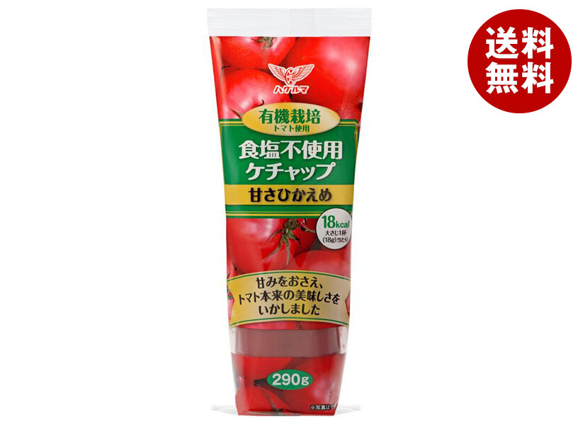 ハグルマ 有機栽培トマト使用 食塩不使用ケチャップ 290g×20本入｜ 送料無料 調味料 ケチャップ トマトケチャップ